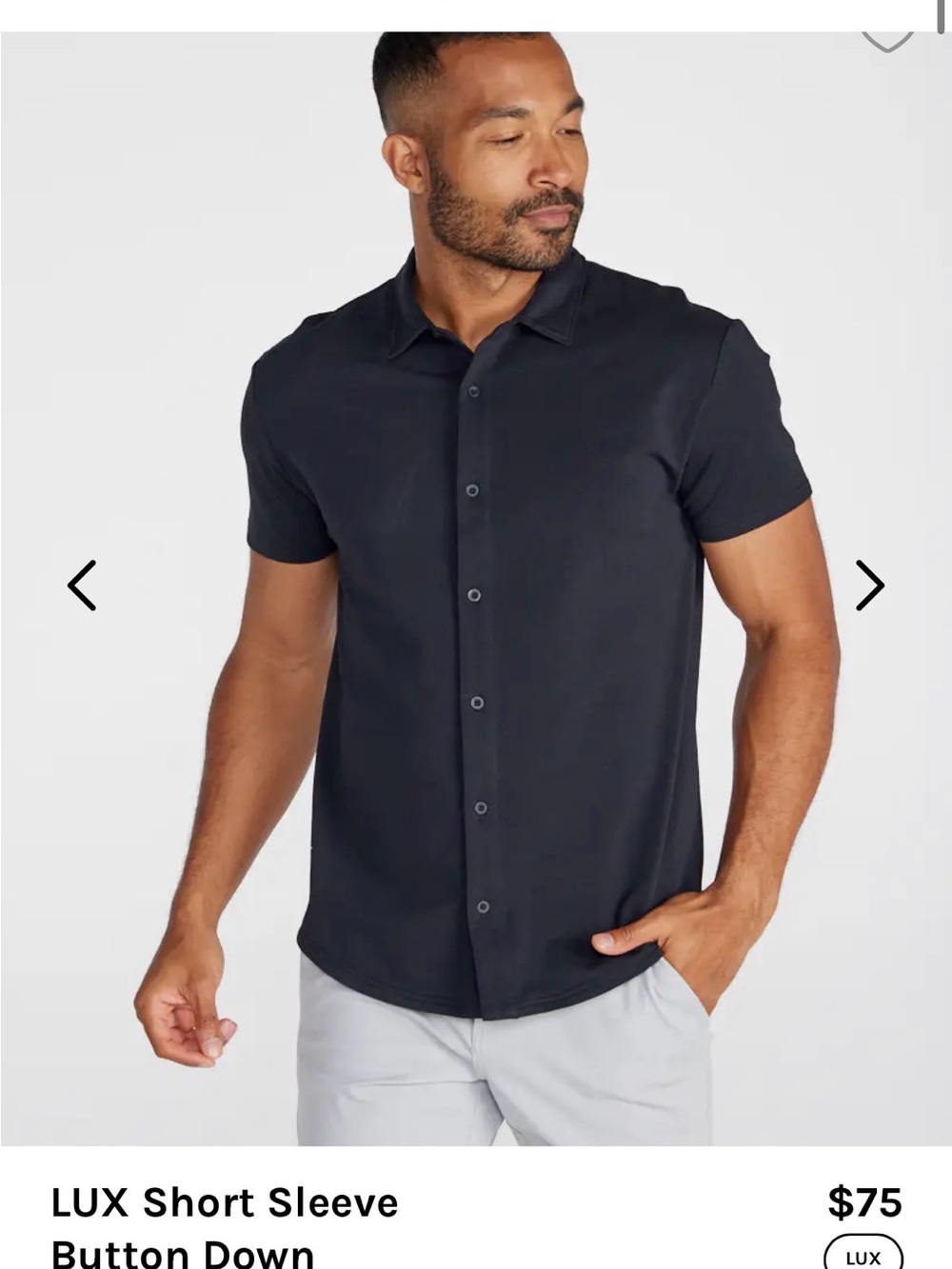 BYLT Basics Lux Men's Short-Sleeve Button-Down Shirt - Black